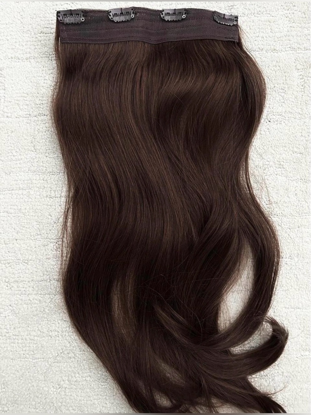 20” Long Human Hair Clip-In Volumizer Weft